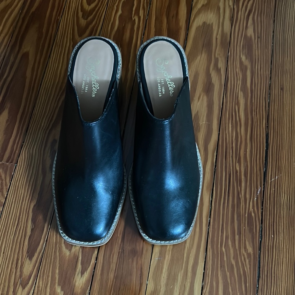 Seychelles black platform mules Anthropologie